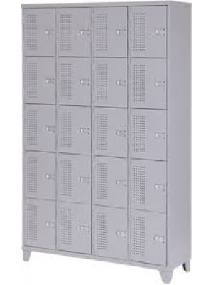 Roupeiro de aço com 20 portas pequenas